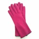 Gants en cuir d'agneau hot pink, noir, gris "JACINTHE"
