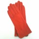 Gants en cuir d'agneau orange, clay "FENELON"