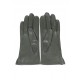 Gants en cuir d'agneau, kaki et vert, "CLEMENTINE".