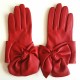 Gants en cuir d'agneau, rouge, "PALOMA".