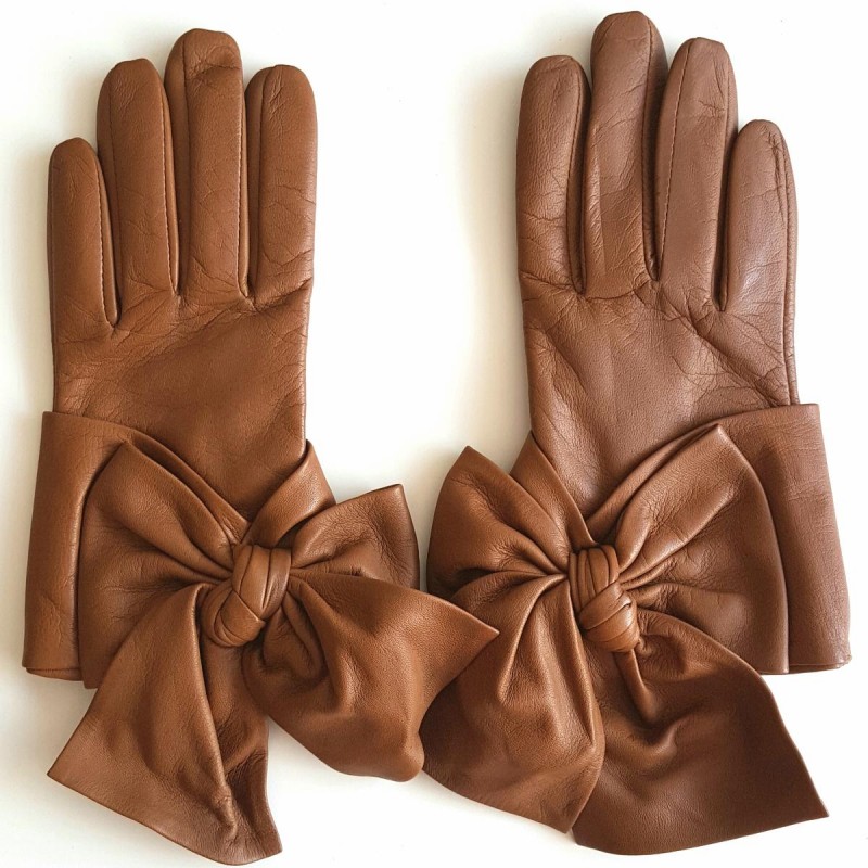 Gants en cuir d'agneau rose PALOMA.