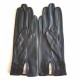 Gants en Cuir d'agneau, noir sable, "ANEMONE".