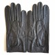 Gants en cuir de pécari, noir "POMPEIA".