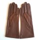 Gants en cuir d'agneau, tobacco, "COLINE".