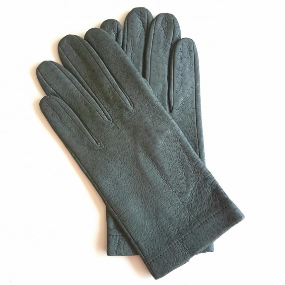 Gants en cuir de pécari gris "JEAN".