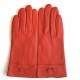 Gants en Cuir d'agneau, orange, "ANEMONE".