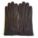 Gants en cuir d'agneau, marron "HENRI".