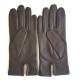 Gants en cuir d'agneau, marron "HENRI".