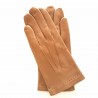 Gants en cuir d'agneau biscuit clair "HENRI".