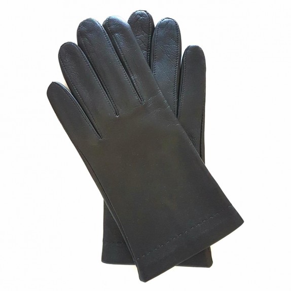 Gants en cuir d'agneau noir "RAPHAËL.