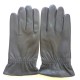 Leather gloves of lamb grey "MILO"