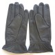 Leather gloves of lamb grey "MILO"