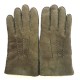 Leather gloves of lambskin olive "JIVAGO"