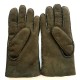 Gants en cuir d'agneau lainé olive "JIVAGO"