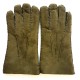 Leather gloves of lambskin khaki "JIVAGO".
