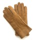 Gants en cuir d'agneau lainé poil de chameau "JIVAGO".