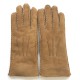 Gants en cuir d'agneau lainé poil de chameau "JIVAGO".