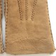 Gants en cuir d'agneau lainé poil de chameau "JIVAGO".