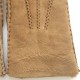 Leather gloves of shearling camel "JIVAGO".
