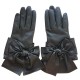 Leather gloves of lamb black "PALOMA".