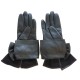 Leather gloves of lamb black "PALOMA".