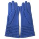 Leather gloves of lamb blue "ATHEA"