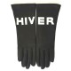 Gants en cuir d'agneau noir et blanc " HIVER ".