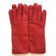 Gants en cuir de pécari rouge "LEONIE".