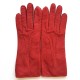 Leather gloves of peccary red "LEONIE".