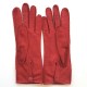 Gants en cuir de pécari rouge "LEONIE".