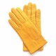 Gants en cuir d'agneau jaune "CAPUCINE".