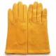 Leather Gloves of lamb Yellow "CAPUCINE".