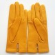 Gants en cuir d'agneau jaune "CAPUCINE".