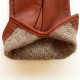 Leather gloves of lamb cognac "CAPUCINE".