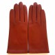 Gants en cuir d'agneau chesnut "CAPUCINE".