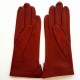 Leather gloves of lamb maroon "THERESE".