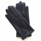 Gants en cuir d'agneau navy et bordeaux "MARTIN"