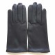 Gants en cuir d'agneau navy et bordeaux "MARTIN"