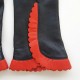 Leather gloves of lamb black and nasturtium "CASSIA".