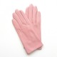 Leather gloves of lamb pink "CAPUCINE".