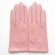 Gants en cuir d'agneau rose "CAPUCINE".