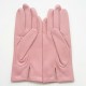 Gants en cuir d'agneau rose "CAPUCINE".