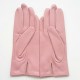 Leather gloves of lamb pink "CAPUCINE".
