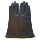 Gants en cuir d'agneau noir "COLINE".