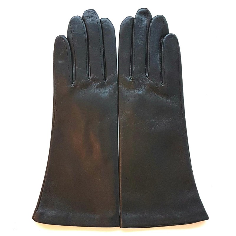 Gants en cuir d'agneau noir PIERRE.