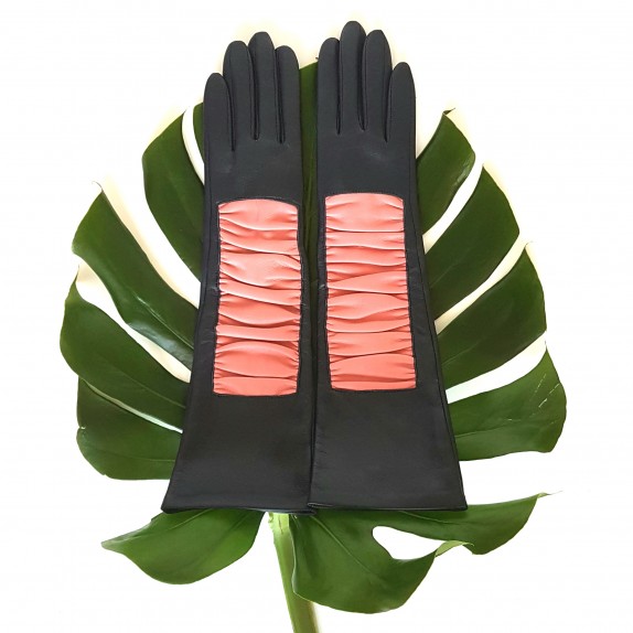 Leather gloves of lamb navy blossom "SHIZUYO".