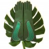 Leather gloves of lamb khaki green "MARTHE".