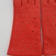 Leather gloves of lamb nasturtium, pink "SEREN".
