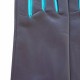 Gants en cuir d'agneau prune, turquoise "COLOMBE".