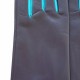 Leather gloves of lamb damson, turquoise "COLOMBE".